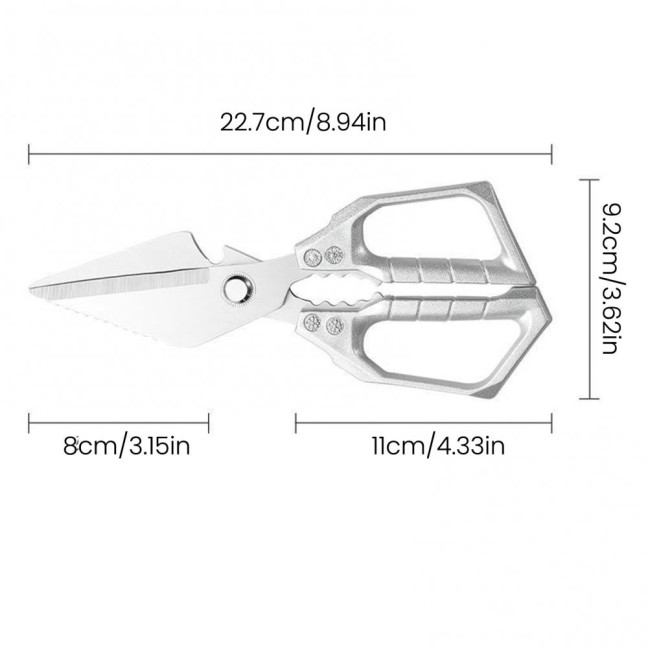 Kitchen Shears Sharp Chicken Bone Scissors Stainless Steel Chef Shears Heavy Duty Cutting Fish Meat Poultry Tools