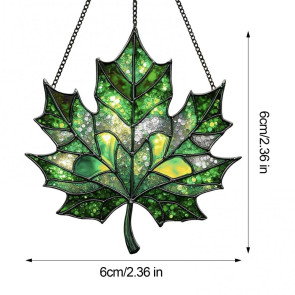 Sun Catcher Autumn Maple Leaf Shape Acrylic Hanging Decoration Window Trap Decorative Home Holidays Birthdays Ornament 