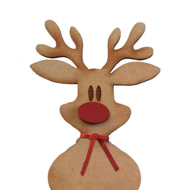 Christmas Freestanding Reindeer Holiday Wooden Standing Reindeer Tabletop Decoration for Xmas Dinner Table Decor 