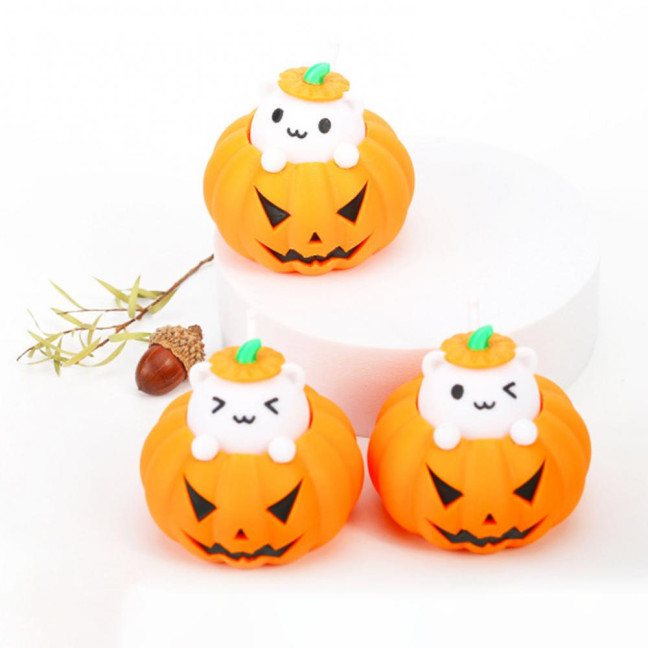 Halloween Ghost Figurine 3D Printed Pumpkin Resin Decor Figure Tiny Figurine Miniature Ornament Halloween Decoration