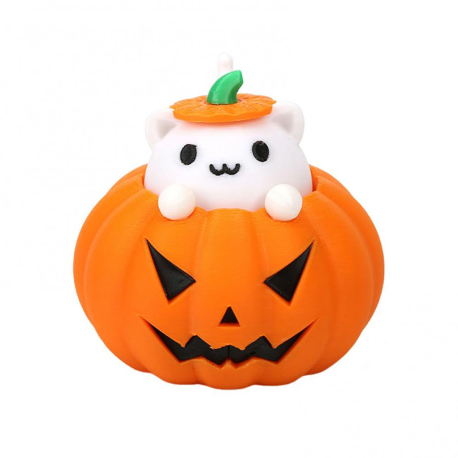 Halloween Ghost Figurine 3D Printed Pumpkin Resin Decor Figure Tiny Figurine Miniature Ornament Halloween Decoration