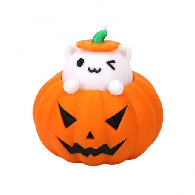 Halloween Ghost Figurine 3D Printed Pumpkin Resin Decor Figure Tiny Figurine Miniature Ornament Halloween Decoration