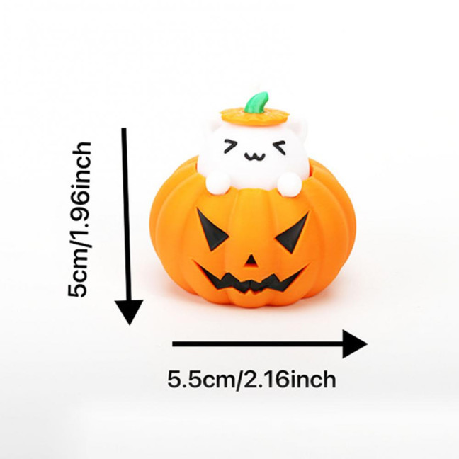 Halloween Ghost Figurine 3D Printed Pumpkin Resin Decor Figure Tiny Figurine Miniature Ornament Halloween Decoration