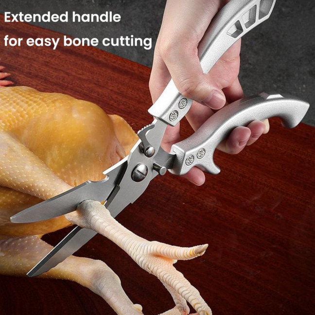Kitchen Scissors Heavy Duty Poultry Shears with Safety Lock Stainless Steel Blades Meat Fish Vegetables Cutting Shears 