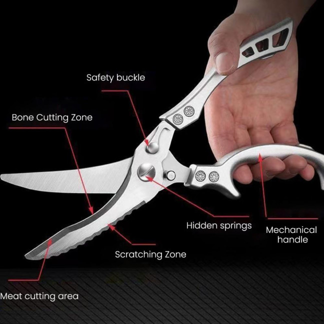 Kitchen Scissors Heavy Duty Poultry Shears with Safety Lock Stainless Steel Blades Meat Fish Vegetables Cutting Shears Kitchen Scissors Heavy Duty Poultry Shears with Safety Lock Stainless Steel Blades Meat Fish Vegetables Cutting Shears