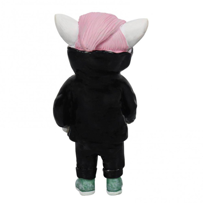 1/4Pcs Dog Figurines Doll Halloween Resin Ornament Standing Puppy Toy Outdoor Decor Fairy Garden Accessories