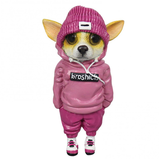 1/4Pcs Dog Figurines Doll Halloween Resin Ornament Standing Puppy Toy Outdoor Decor Fairy Garden Accessories