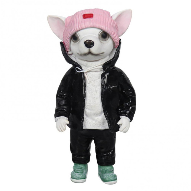 1/4Pcs Dog Figurines Doll Halloween Resin Ornament Standing Puppy Toy Outdoor Decor Fairy Garden Accessories