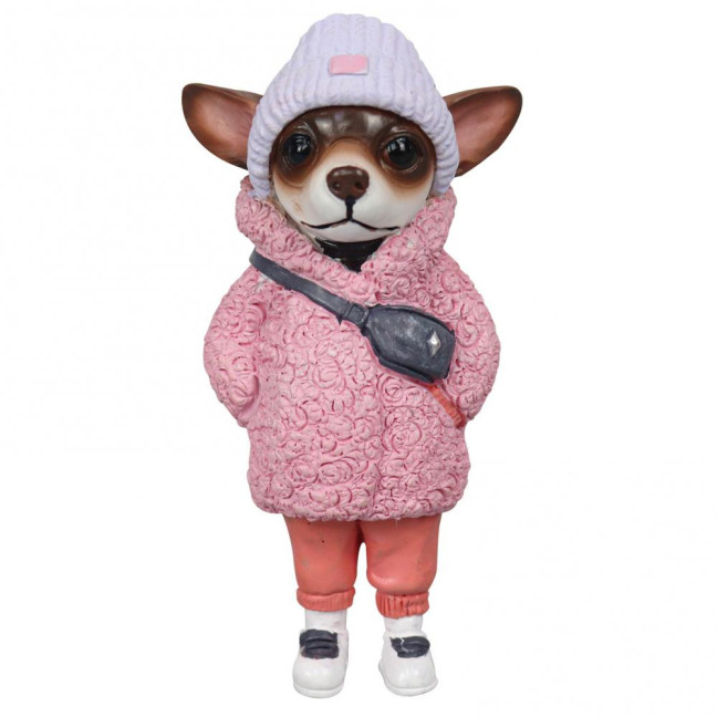 1/4Pcs Dog Figurines Doll Halloween Resin Ornament Standing Puppy Toy Outdoor Decor Fairy Garden Accessories