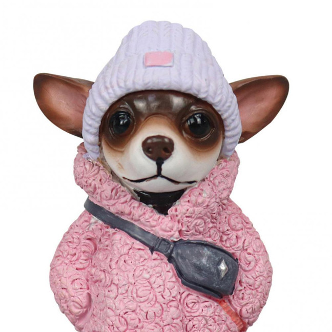 1/4Pcs Dog Figurines Doll Halloween Resin Ornament Standing Puppy Toy Outdoor Decor Fairy Garden Accessories