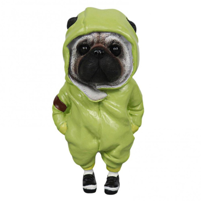 1/4Pcs Dog Figurines Doll Halloween Resin Ornament Standing Puppy Toy Outdoor Decor Fairy Garden Accessories