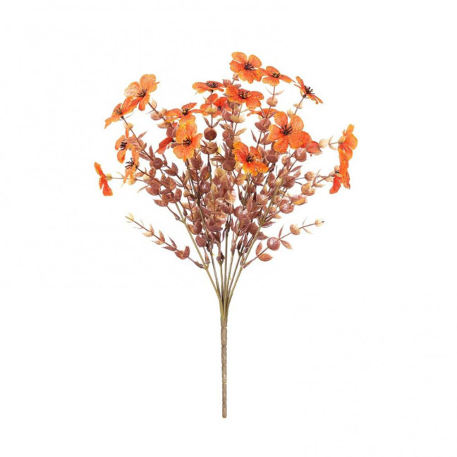 Fall Artificial Violet Flower UV Resistant Fake Silk Flower Home Halloween Harvest Festival Table Centerpiece Indoor Outdoor Faux Bloom Decoration 