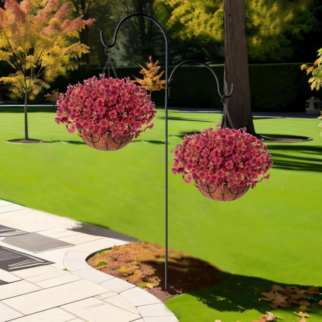 Fall Artificial Violet Flower UV Resistant Fake Silk Flower Home Halloween Harvest Festival Table Centerpiece Indoor Outdoor Faux Bloom Decoration 