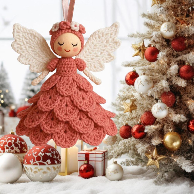 1/2 Sets DIY Crochet Angel Ornament Kit Beginners Handmade Angel Girl Decoration Yarn Craft Christmas Tree Hanging Crocheting Angel Doll Holiday Gift 1/2 Sets DIY Crochet Angel Ornament Kit Beginners Handmade Angel Girl Decoration Yarn Craft Christmas Tree Hanging Crocheting Angel Doll Holiday Gift