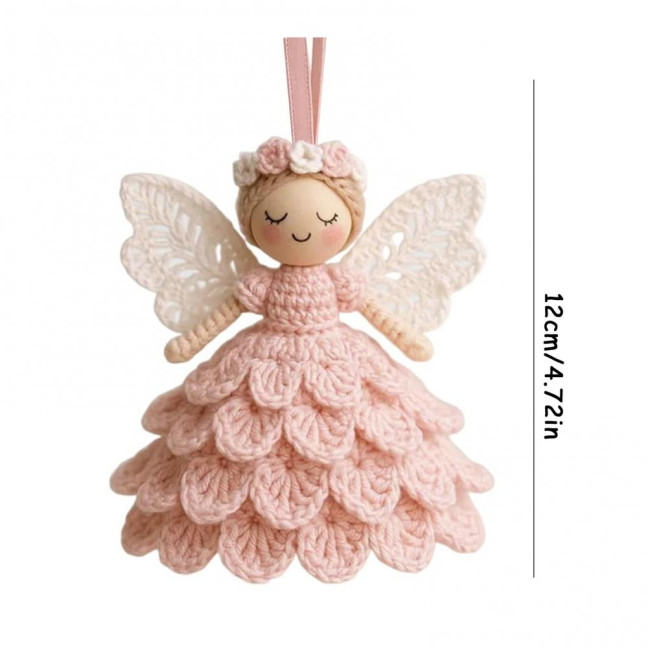 1/2 Sets DIY Crochet Angel Ornament Kit Beginners Handmade Angel Girl Decoration Yarn Craft Christmas Tree Hanging Crocheting Angel Doll Holiday Gift 1/2 Sets DIY Crochet Angel Ornament Kit Beginners Handmade Angel Girl Decoration Yarn Craft Christmas Tree Hanging Crocheting Angel Doll Holiday Gift