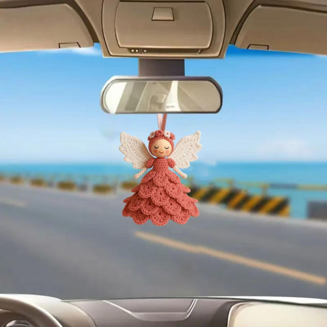 1/2 Sets DIY Crochet Angel Ornament Kit Beginners Handmade Angel Girl Decoration Yarn Craft Christmas Tree Hanging Crocheting Angel Doll Holiday Gift 1/2 Sets DIY Crochet Angel Ornament Kit Beginners Handmade Angel Girl Decoration Yarn Craft Christmas Tree Hanging Crocheting Angel Doll Holiday Gift