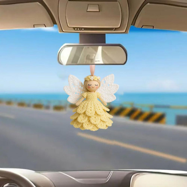 1/2 Sets DIY Crochet Angel Ornament Kit Beginners Handmade Angel Girl Decoration Yarn Craft Christmas Tree Hanging Crocheting Angel Doll Holiday Gift 1/2 Sets DIY Crochet Angel Ornament Kit Beginners Handmade Angel Girl Decoration Yarn Craft Christmas Tree Hanging Crocheting Angel Doll Holiday Gift