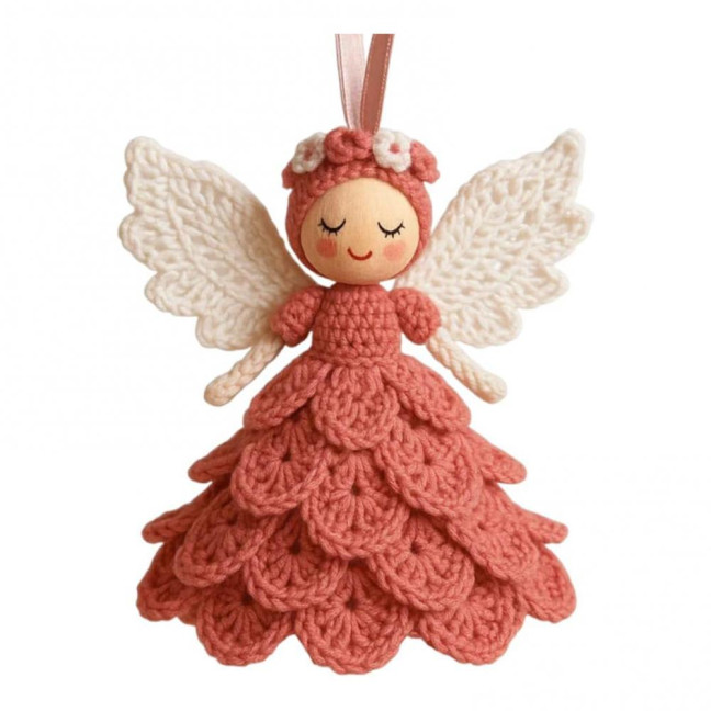 1/2 Sets DIY Crochet Angel Ornament Kit Beginners Handmade Angel Girl Decoration Yarn Craft Christmas Tree Hanging Crocheting Angel Doll Holiday Gift 1/2 Sets DIY Crochet Angel Ornament Kit Beginners Handmade Angel Girl Decoration Yarn Craft Christmas Tree Hanging Crocheting Angel Doll Holiday Gift