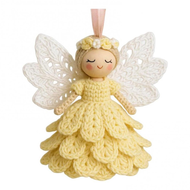 1/2 Sets DIY Crochet Angel Ornament Kit Beginners Handmade Angel Girl Decoration Yarn Craft Christmas Tree Hanging Crocheting Angel Doll Holiday Gift 1/2 Sets DIY Crochet Angel Ornament Kit Beginners Handmade Angel Girl Decoration Yarn Craft Christmas Tree Hanging Crocheting Angel Doll Holiday Gift