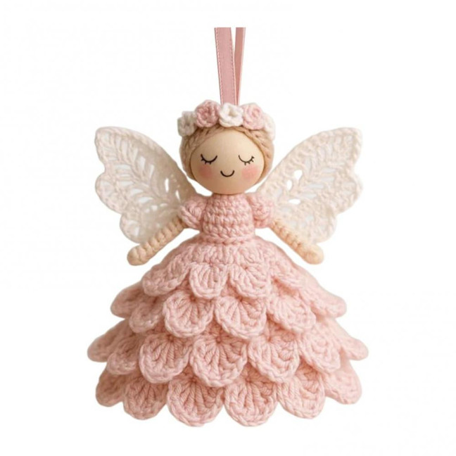 1/2 Sets DIY Crochet Angel Ornament Kit Beginners Handmade Angel Girl Decoration Yarn Craft Christmas Tree Hanging Crocheting Angel Doll Holiday Gift 1/2 Sets DIY Crochet Angel Ornament Kit Beginners Handmade Angel Girl Decoration Yarn Craft Christmas Tree Hanging Crocheting Angel Doll Holiday Gift