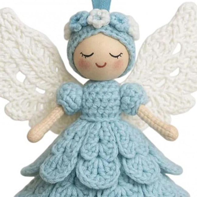 1/2 Sets DIY Crochet Angel Ornament Kit Beginners Handmade Angel Girl Decoration Yarn Craft Christmas Tree Hanging Crocheting Angel Doll Holiday Gift 1/2 Sets DIY Crochet Angel Ornament Kit Beginners Handmade Angel Girl Decoration Yarn Craft Christmas Tree Hanging Crocheting Angel Doll Holiday Gift