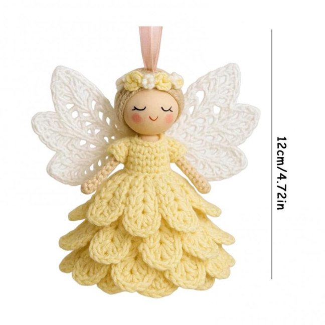 1/2 Sets DIY Crochet Angel Ornament Kit Beginners Handmade Angel Girl Decoration Yarn Craft Christmas Tree Hanging Crocheting Angel Doll Holiday Gift 1/2 Sets DIY Crochet Angel Ornament Kit Beginners Handmade Angel Girl Decoration Yarn Craft Christmas Tree Hanging Crocheting Angel Doll Holiday Gift