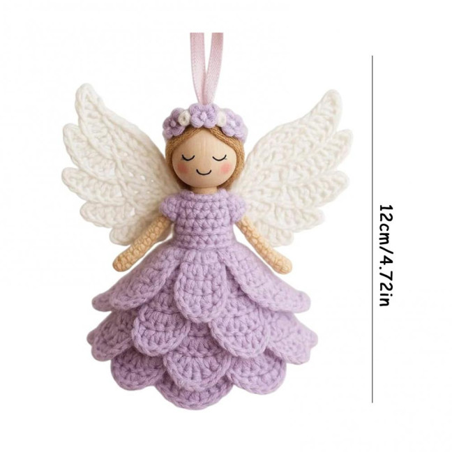 1/2 Sets DIY Crochet Angel Ornament Kit Beginners Handmade Angel Girl Decoration Yarn Craft Christmas Tree Hanging Crocheting Angel Doll Holiday Gift 1/2 Sets DIY Crochet Angel Ornament Kit Beginners Handmade Angel Girl Decoration Yarn Craft Christmas Tree Hanging Crocheting Angel Doll Holiday Gift