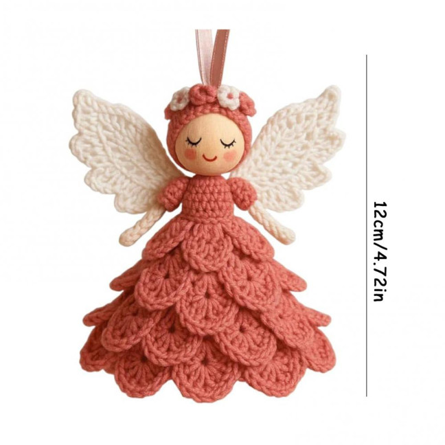 1/2 Sets DIY Crochet Angel Ornament Kit Beginners Handmade Angel Girl Decoration Yarn Craft Christmas Tree Hanging Crocheting Angel Doll Holiday Gift 1/2 Sets DIY Crochet Angel Ornament Kit Beginners Handmade Angel Girl Decoration Yarn Craft Christmas Tree Hanging Crocheting Angel Doll Holiday Gift