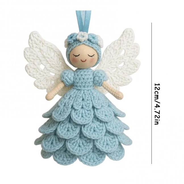 1/2 Sets DIY Crochet Angel Ornament Kit Beginners Handmade Angel Girl Decoration Yarn Craft Christmas Tree Hanging Crocheting Angel Doll Holiday Gift 1/2 Sets DIY Crochet Angel Ornament Kit Beginners Handmade Angel Girl Decoration Yarn Craft Christmas Tree Hanging Crocheting Angel Doll Holiday Gift