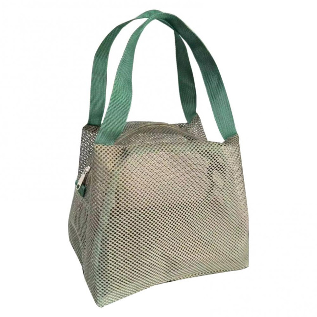 Storage Bag Large Capacity Zipper Closure Beach Bag with Handle Design Visible Mesh Bag Makeup Organizer 