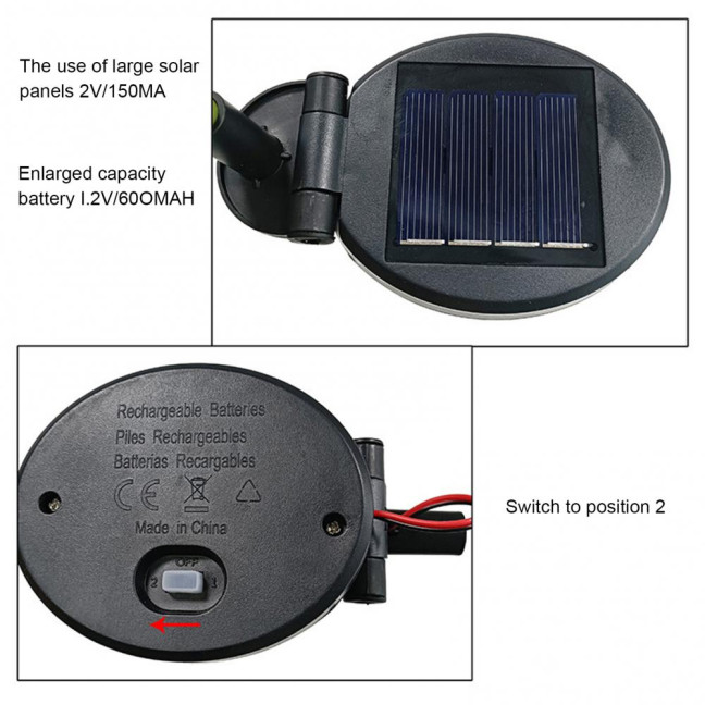 Solar Powered Christmas Tree Lights Outdoor Waterproof LED Lawn Lights with Star Topper Colorful Holiday Garden Decoration for Yard Patio 