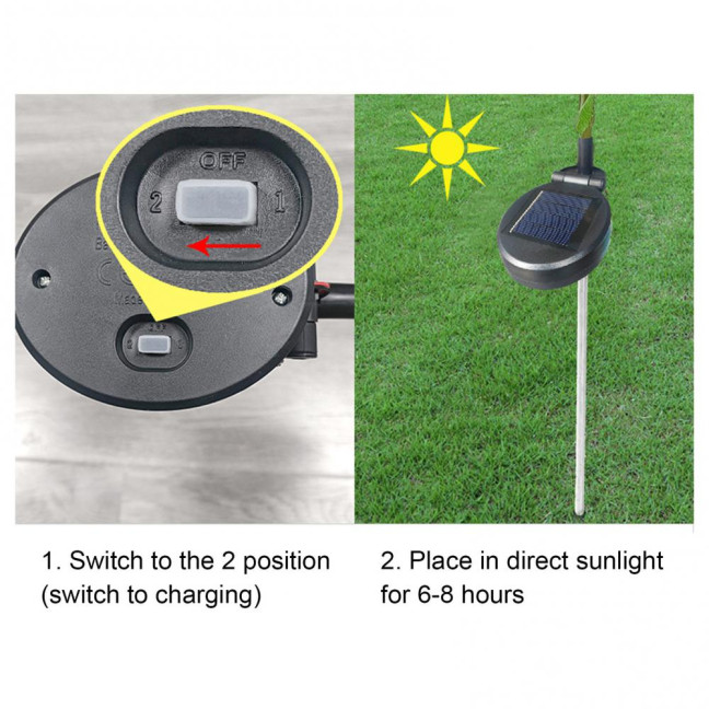 Solar Powered Christmas Tree Lights Outdoor Waterproof LED Lawn Lights with Star Topper Colorful Holiday Garden Decoration for Yard Patio 