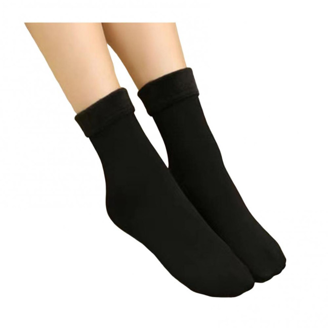 Women's Opaque Fleece Lined Crew Socks Winter Thick Velvet Warm Socks Soft Plush Ski Boots Floor Slippers for Snow And Cold Weather