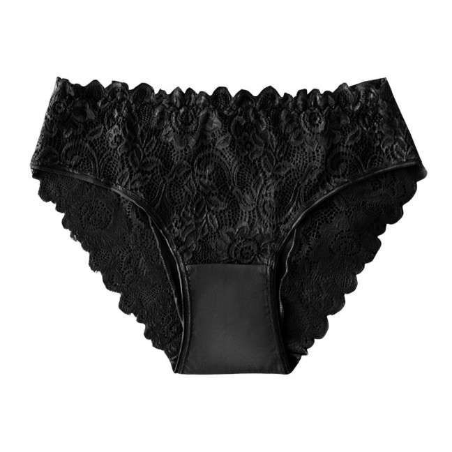 Lace Panties for Women Seamless Mid Rise Underwear Sexy Floral Lace No Show Underpants Soft Hipster Briefs