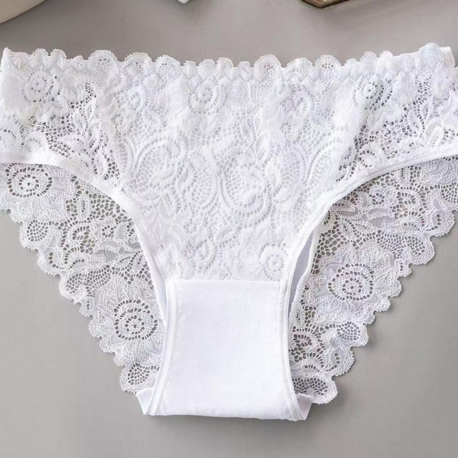 Lace Panties for Women Seamless Mid Rise Underwear Sexy Floral Lace No Show Underpants Soft Hipster Briefs