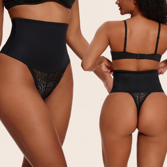 Tummy Control Thong Shapewear for Women High Waisted Stretch Body Shaper Underwear Sexy T Back Lace Thong Girdle Panties Tummy Control Thong Shapewear for Women High Waisted Stretch Body Shaper Underwear Sexy T Back Lace Thong Girdle Panties
