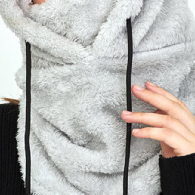 Winter Ski Headgear Solid Color Adjustable Drawstring Thickened Plush Warm Hat 3-in-1 Face Guard Head Cover Hat