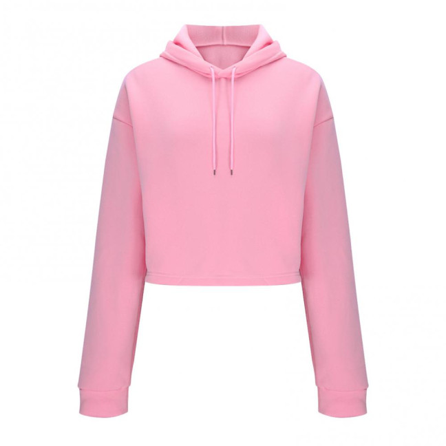 Women's Drawstring Cropped Hoodie Casual Long Sleeve Pullover Sweatshirts Workout Crop Tops Fall Outfits
