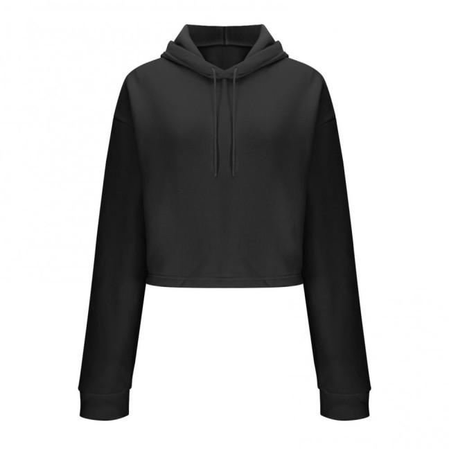 Women's Drawstring Cropped Hoodie Casual Long Sleeve Pullover Sweatshirts Workout Crop Tops Fall Outfits