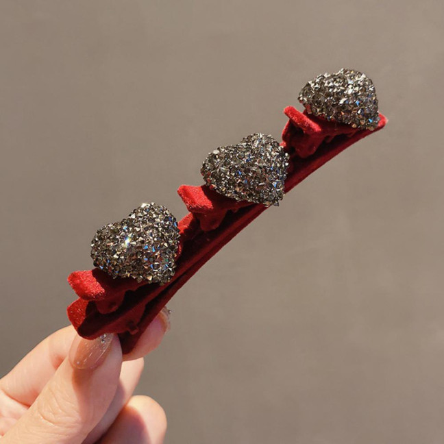 2/6Pcs Braided Hair Clips Sparkling Rhinestone Heart Decor Hair Pins Girl Faux Crystal Stone Braided Hair Accessories 2/6Pcs Braided Hair Clips Sparkling Rhinestone Heart Decor Hair Pins Girl Faux Crystal Stone Braided Hair Accessories