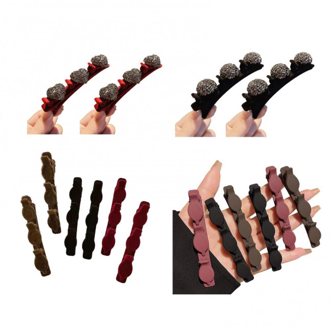 2/6Pcs Braided Hair Clips Sparkling Rhinestone Heart Decor Hair Pins Girl Faux Crystal Stone Braided Hair Accessories 2/6Pcs Braided Hair Clips Sparkling Rhinestone Heart Decor Hair Pins Girl Faux Crystal Stone Braided Hair Accessories