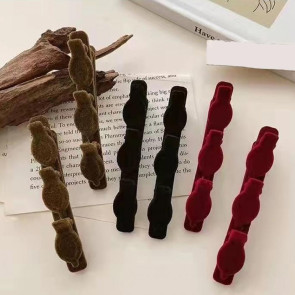 2/6Pcs Braided Hair Clips Sparkling Rhinestone Heart Decor Hair Pins Girl Faux Crystal Stone Braided Hair Accessories 