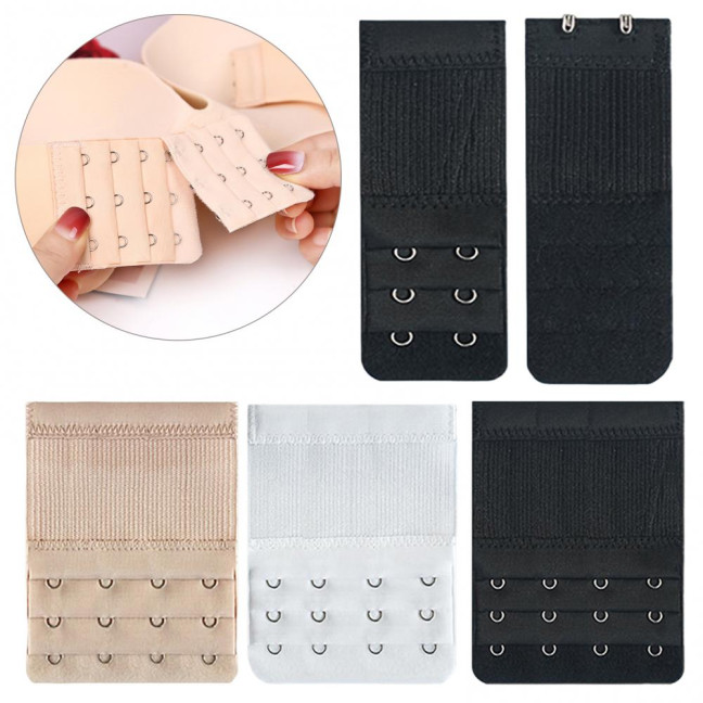 Women's Bra Extender 2 Hook/3 Hook/4 Hook/5 Hook Soft Stretchy Bra Strap Extender Elastic Extension Strap
