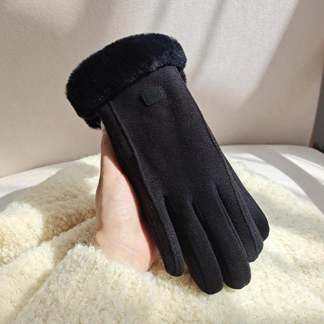 Women Winter Gloves Fleece Lined Touchscreen Gloves Thickened Warm Full Finger Windproof Gloves for Outdoor Sports Cycling Driving 