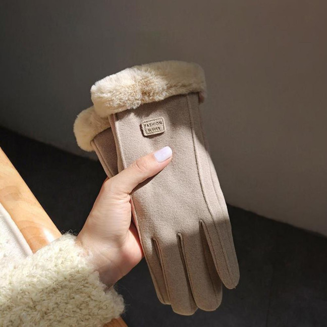 Women Winter Gloves Fleece Lined Touchscreen Gloves Thickened Warm Full Finger Windproof Gloves for Outdoor Sports Cycling Driving 