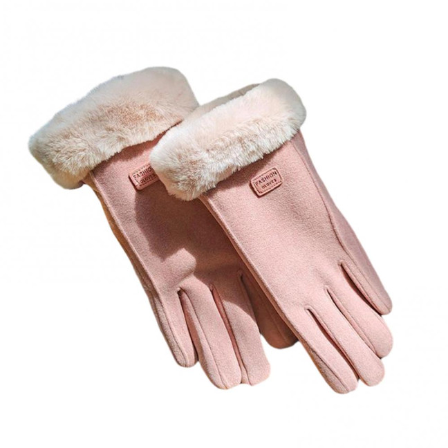 Women Winter Gloves Fleece Lined Touchscreen Gloves Thickened Warm Full Finger Windproof Gloves for Outdoor Sports Cycling Driving 