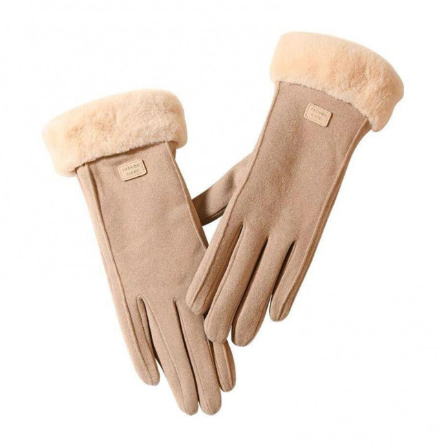 Women Winter Gloves Fleece Lined Touchscreen Gloves Thickened Warm Full Finger Windproof Gloves for Outdoor Sports Cycling Driving 