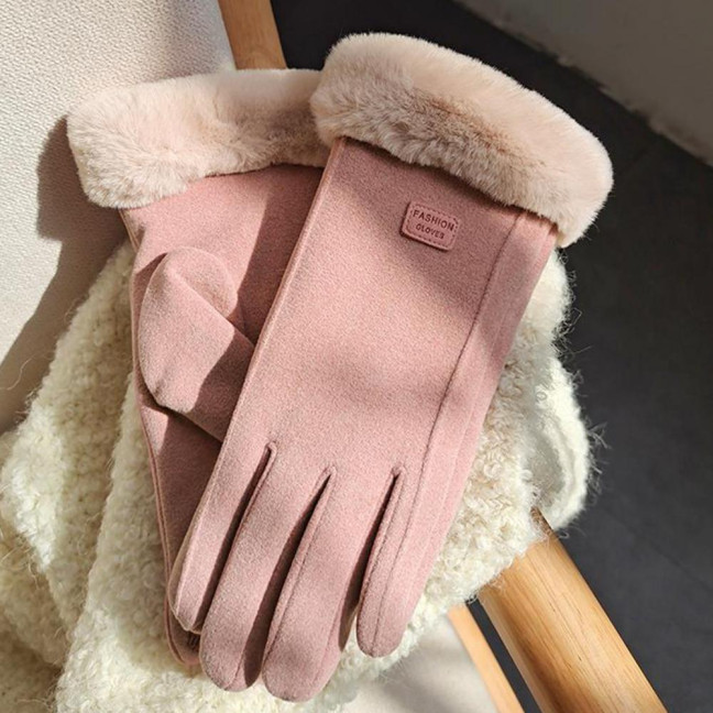 Women Winter Gloves Fleece Lined Touchscreen Gloves Thickened Warm Full Finger Windproof Gloves for Outdoor Sports Cycling Driving 