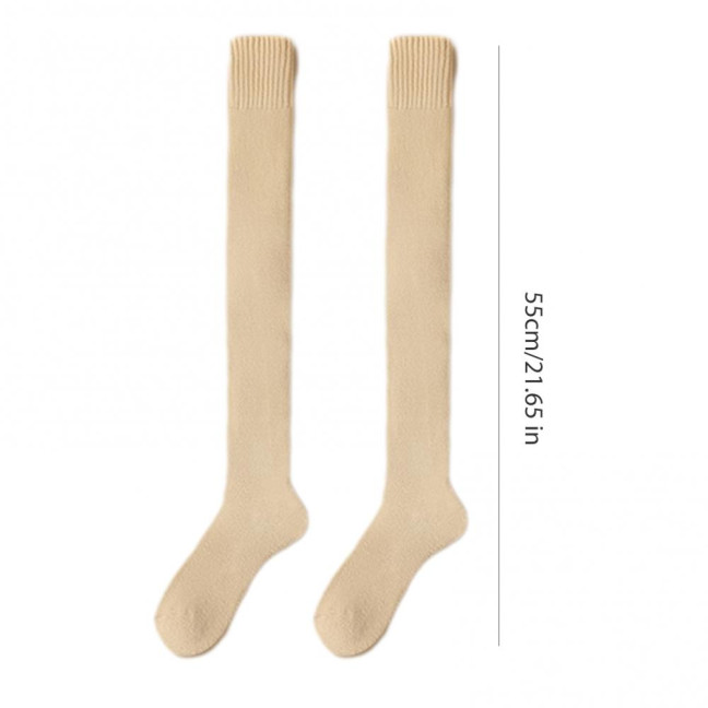 Women's Socks Winter Warm Long Stockings Thick Thermal Elastic Stockings Breathable Thicken Casual Knee High Socks for Daily Wear And Matching