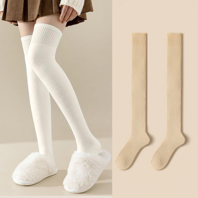 Women's Socks Winter Warm Long Stockings Thick Thermal Elastic Stockings Breathable Thicken Casual Knee High Socks for Daily Wear And Matching